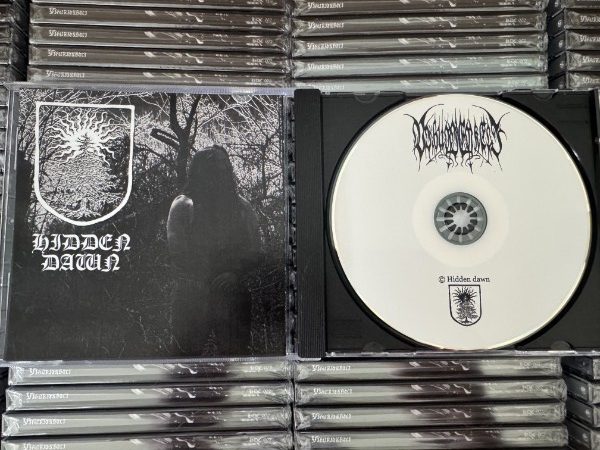 Vihurienkeli self-titled debut CD, open case showing the Hidden Dawn booklet and disc