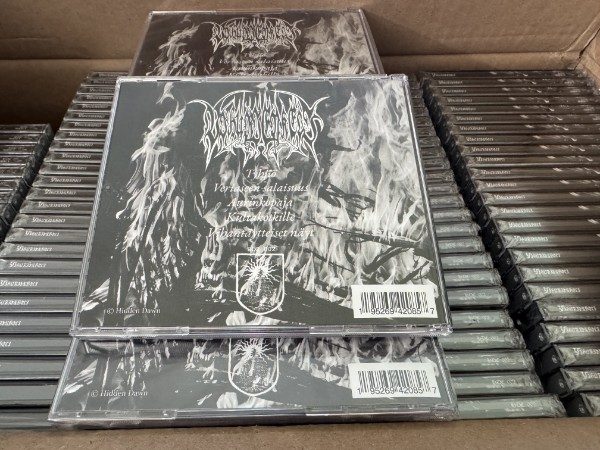 Vihurienkeli self-titled debut CDs, back covers with tracklist